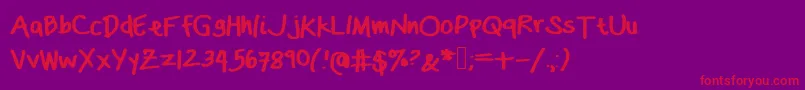 Dasbougie Font – Red Fonts on Purple Background