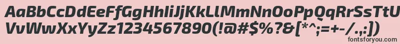 Exo2.0Extrabolditalic Font – Black Fonts on Pink Background