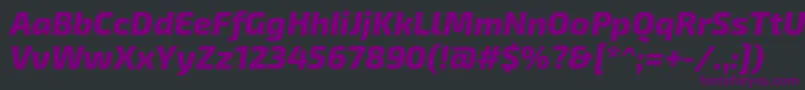 Exo2.0Extrabolditalic Font – Purple Fonts on Black Background