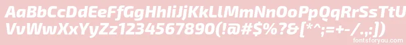 Exo2.0Extrabolditalic Font – White Fonts on Pink Background