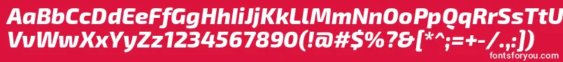 Exo2.0Extrabolditalic Font – White Fonts on Red Background
