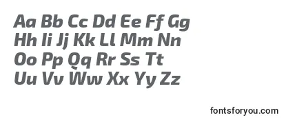 Review of the Exo2.0Extrabolditalic Font