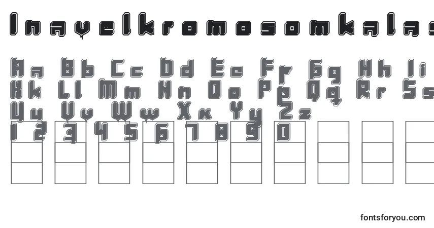 Шрифт Inavelkromosomkalas – алфавит, цифры, специальные символы