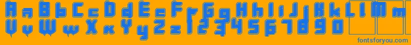 Inavelkromosomkalas Font – Blue Fonts on Orange Background