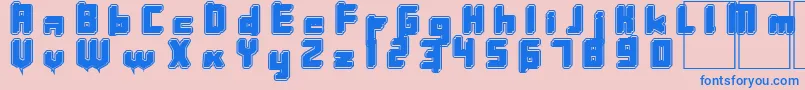 Inavelkromosomkalas Font – Blue Fonts on Pink Background