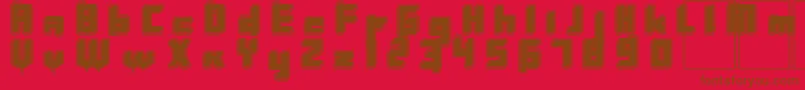 Inavelkromosomkalas Font – Brown Fonts on Red Background