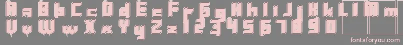 Inavelkromosomkalas Font – Pink Fonts on Gray Background