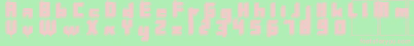 Inavelkromosomkalas Font – Pink Fonts on Green Background