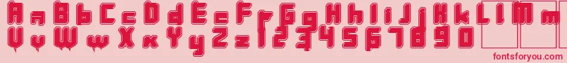 Inavelkromosomkalas Font – Red Fonts on Pink Background