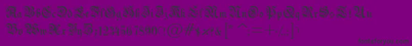 Decor0-Schriftart – Schwarze Schriften auf violettem Hintergrund