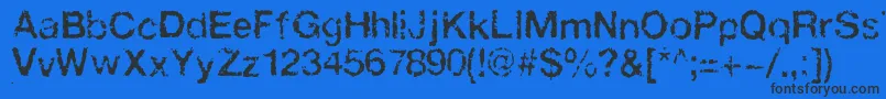 Шрифт Faxada – чёрные шрифты на синем фоне
