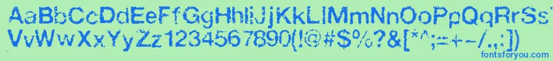 Faxada Font – Blue Fonts on Green Background