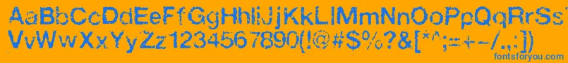 Faxada Font – Blue Fonts on Orange Background