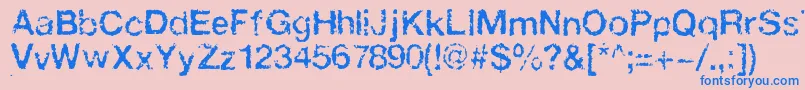 Faxada Font – Blue Fonts on Pink Background