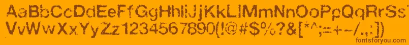 Faxada Font – Brown Fonts on Orange Background