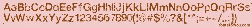 Faxada Font – Brown Fonts on Pink Background