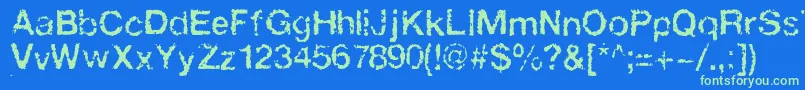Faxada Font – Green Fonts on Blue Background