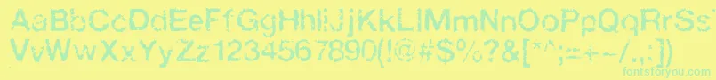 Faxada Font – Green Fonts on Yellow Background