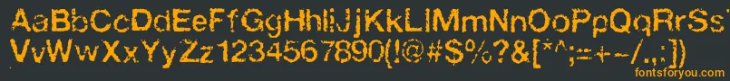 Faxada Font – Orange Fonts on Black Background