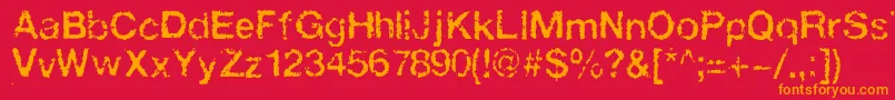 Faxada Font – Orange Fonts on Red Background