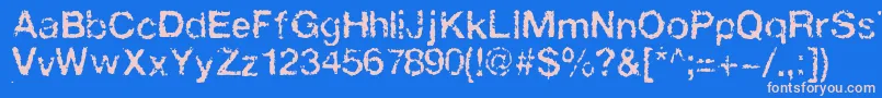 Faxada Font – Pink Fonts on Blue Background