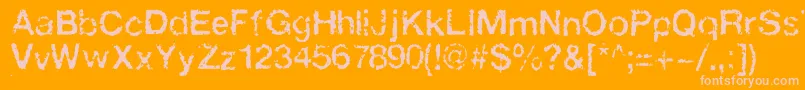 Faxada Font – Pink Fonts on Orange Background