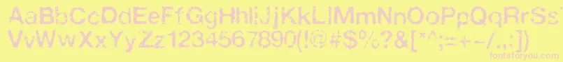 Faxada Font – Pink Fonts on Yellow Background