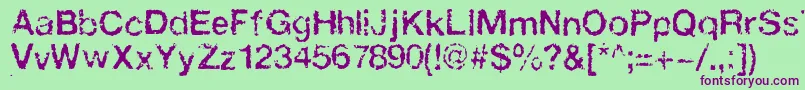 Faxada Font – Purple Fonts on Green Background