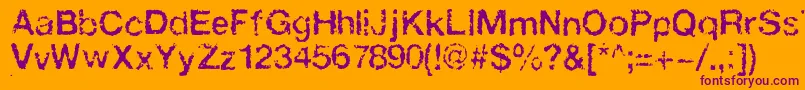 Faxada Font – Purple Fonts on Orange Background