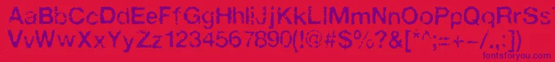 Faxada Font – Purple Fonts on Red Background