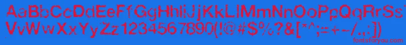 Faxada Font – Red Fonts on Blue Background