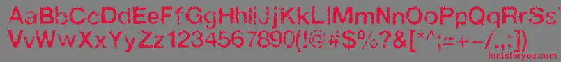 Faxada Font – Red Fonts on Gray Background