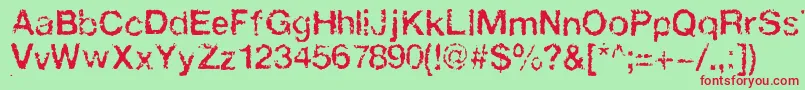 Faxada Font – Red Fonts on Green Background
