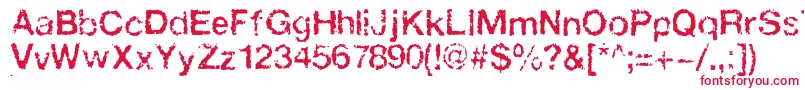 Faxada Font – Red Fonts on White Background