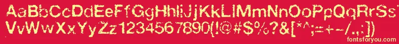 Faxada Font – Yellow Fonts on Red Background