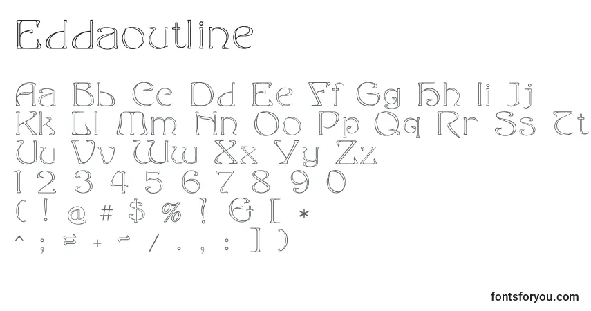 Eddaoutline Font – alphabet, numbers, special characters