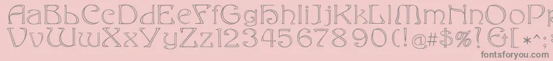 Eddaoutline Font – Gray Fonts on Pink Background