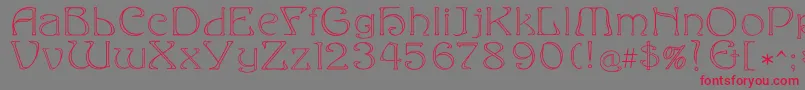 Eddaoutline Font – Red Fonts on Gray Background