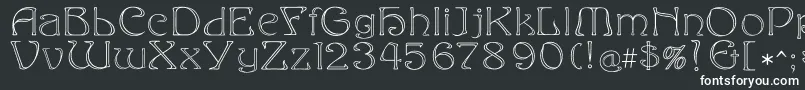 フォントEddaoutline – 黒い背景に白い文字