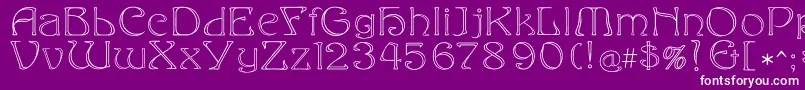 Eddaoutline Font – White Fonts on Purple Background