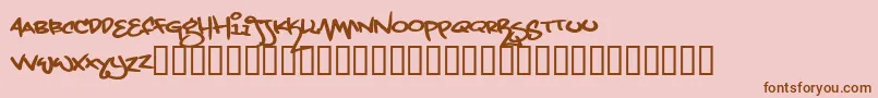 Grandstylus Font – Brown Fonts on Pink Background