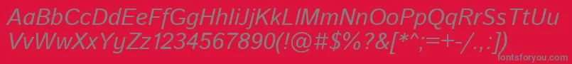 IstokwebBolditalic Font – Gray Fonts on Red Background