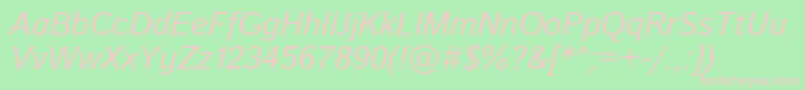 IstokwebBolditalic Font – Pink Fonts on Green Background