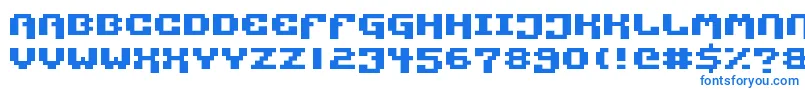 PixelTechnology Font – Blue Fonts on White Background