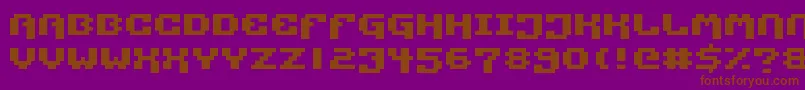 PixelTechnology Font – Brown Fonts on Purple Background