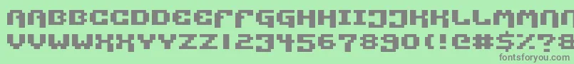 PixelTechnology Font – Gray Fonts on Green Background