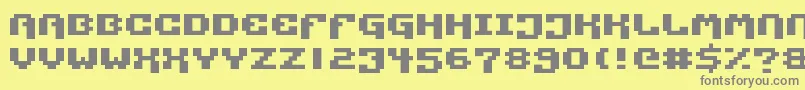 PixelTechnology Font – Gray Fonts on Yellow Background