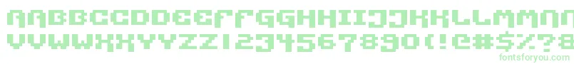 Police PixelTechnology – polices vertes sur fond blanc