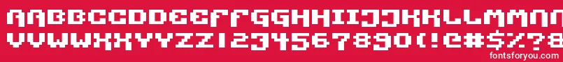 フォントPixelTechnology – 赤い背景に白い文字