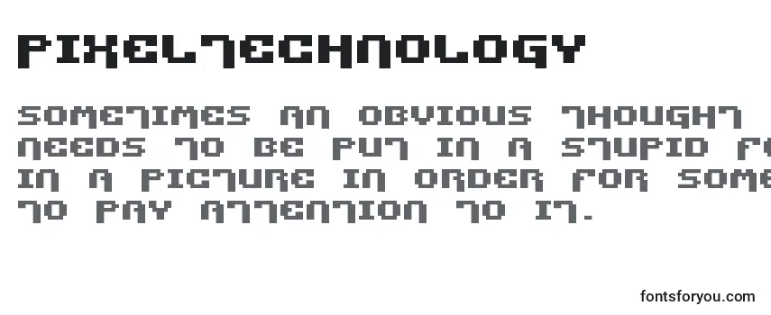 Reseña de la fuente PixelTechnology